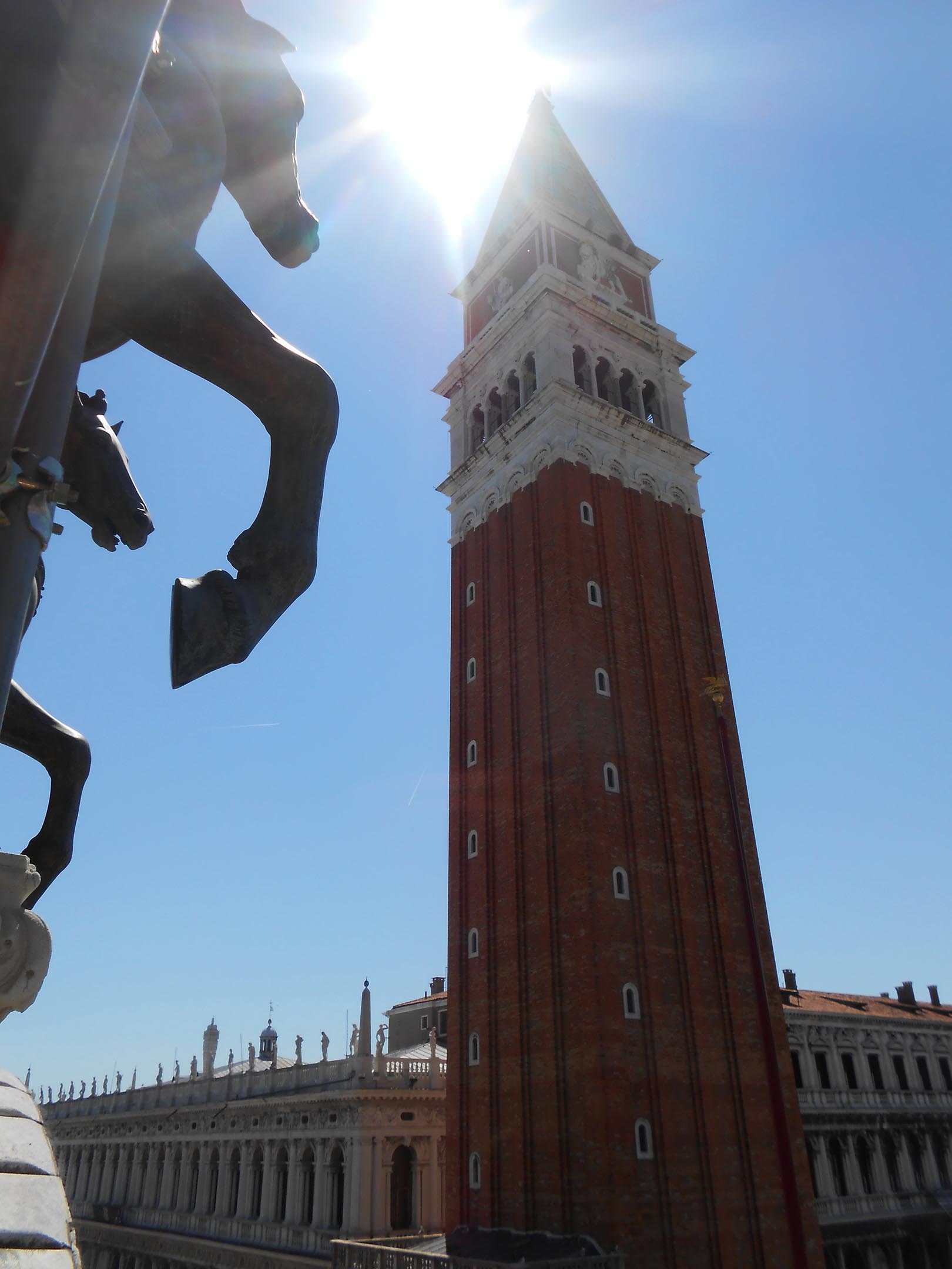 Le campanile et les chevaux de Saint-Marc à Venise