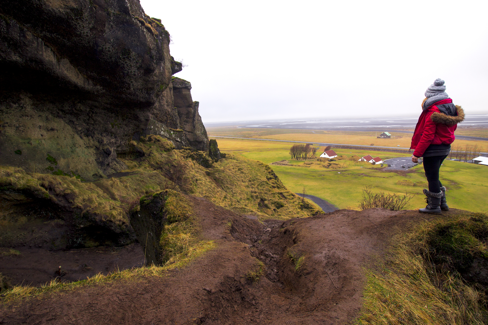 La vue depuis le rocher de Gljúfrabúi
