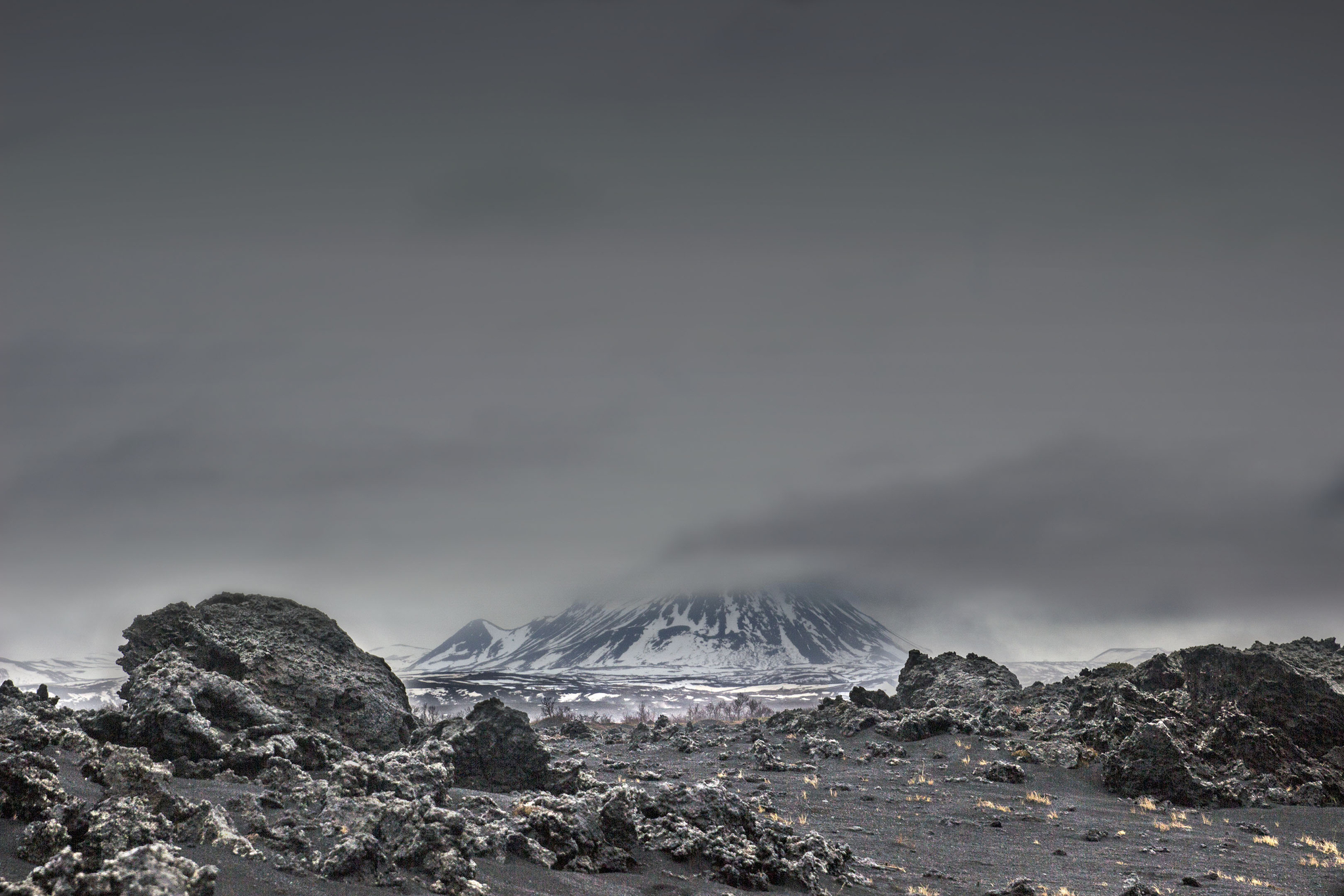 Le volcan Herfjall dans la région de Myvatn